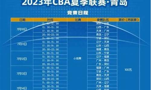 21年cba联赛第三阶段赛程表_2023年cba夏季联赛赛程表