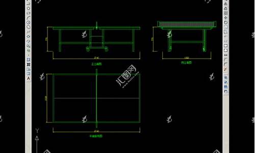 乒乓球桌平面图手绘,cad乒乓球桌模型